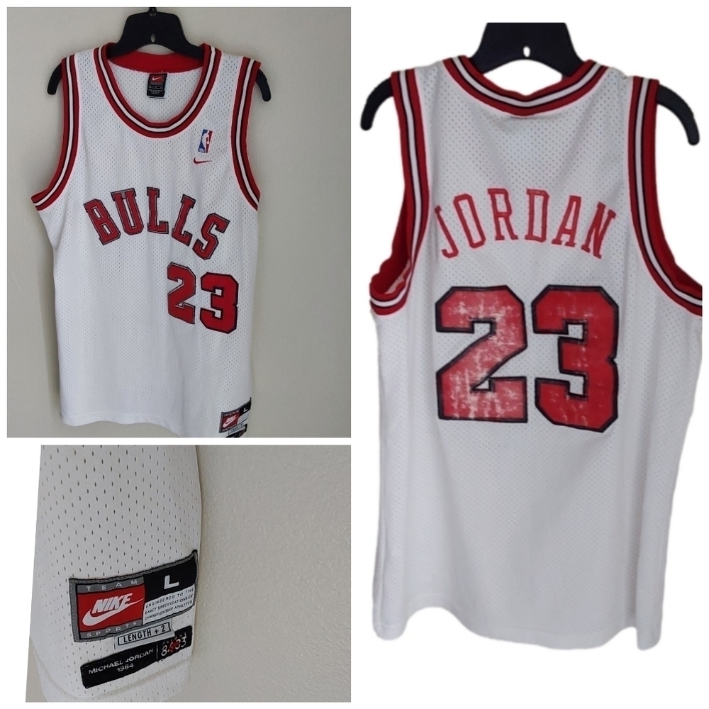 Michael JORDAN #23 NIKE RARE 1984 JERSEY FLIGHT‎ 8403 SIZE LARGE - LENGHT +2